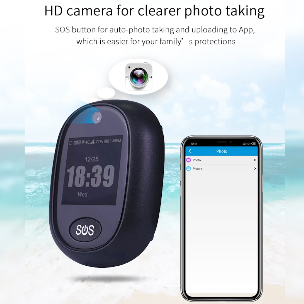 Personal SOS GPS Tracker for the Elders and Kids + 1 Year Plan.