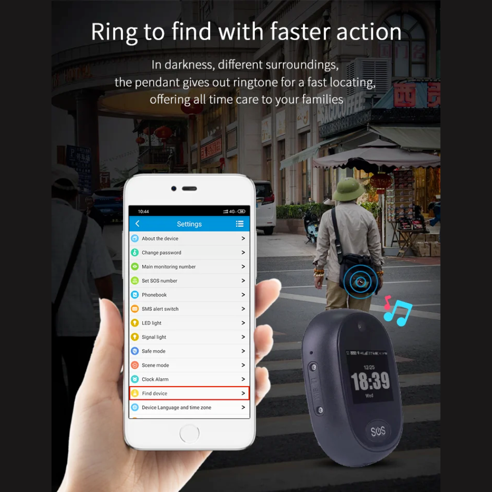 Personal SOS GPS Tracker for the Elders and Kids + 1 Year Plan.
