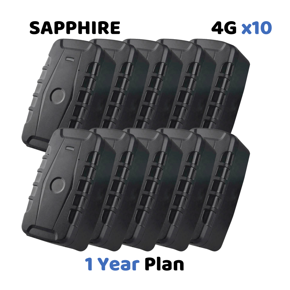 SAPPHIRE x10 + 1 Year Plan - Magnetic GPS Tracker | Up to 2 Months Battery Life