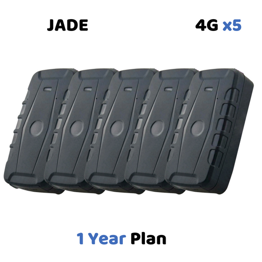 JADE x5 + 1 Year Plan - Magnetic GPS Tracker | Up to 6 Months Battery Life