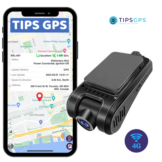 Front Facing 4G Dash Camera GPS Tracker.