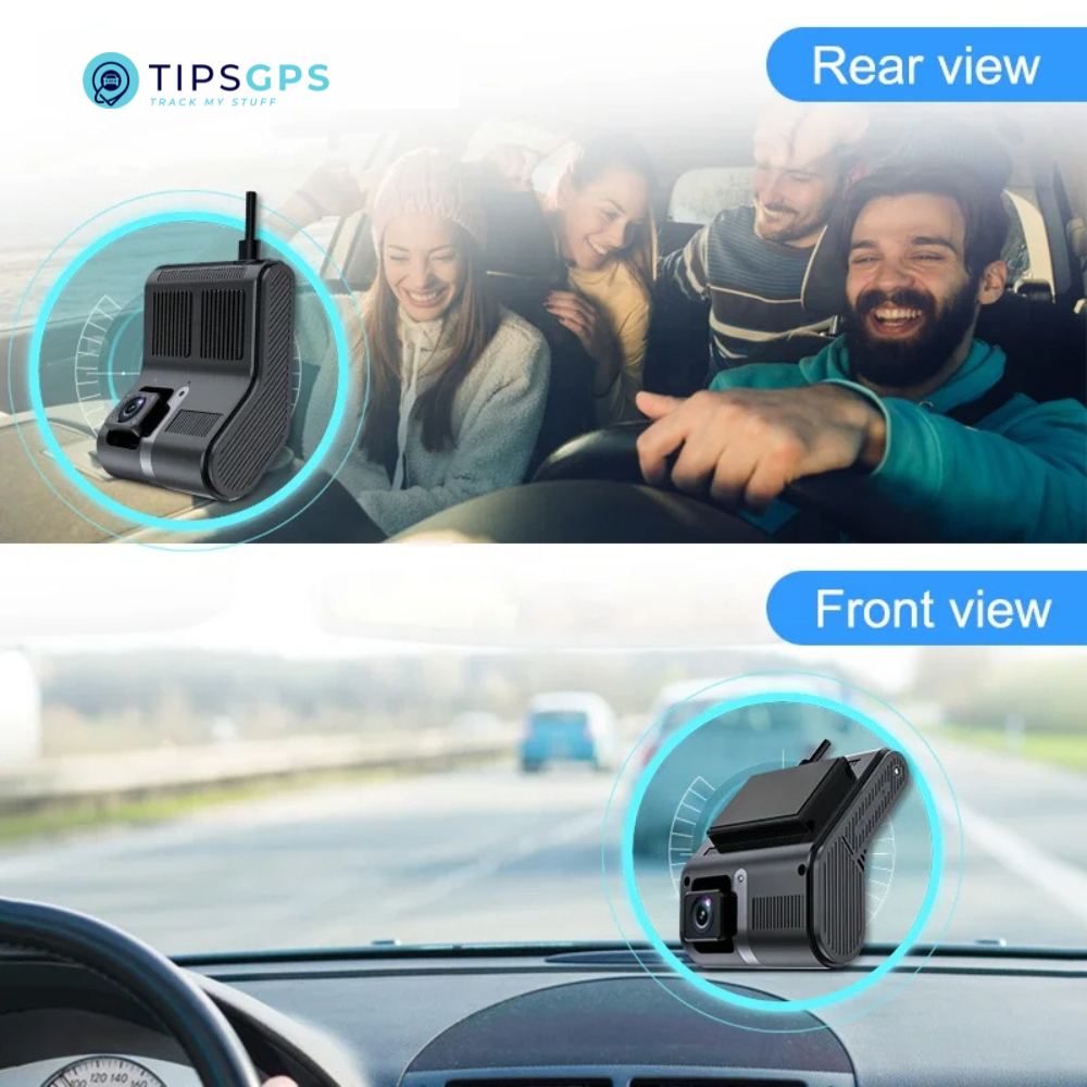 Dual Lens 4G Dash Camera GPS Tracker.