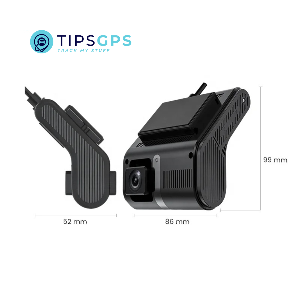 Dual Lens 4G Dash Camera GPS Tracker.