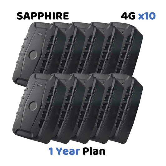 SAPPHIRE  x10 + 1 Year Plan - Magnetic GPS Tracker | Up to 2 Months Battery Life