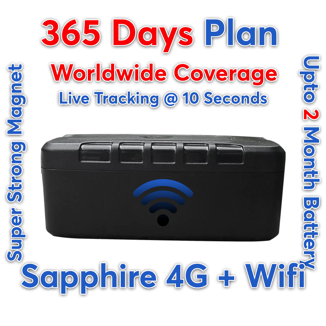 SAPPHIRE  x5 + 1 Year Plan - Magnetic GPS Tracker | Up to 2 Months Battery Life